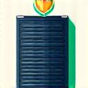 Icono de servidor con escudo de seguridad